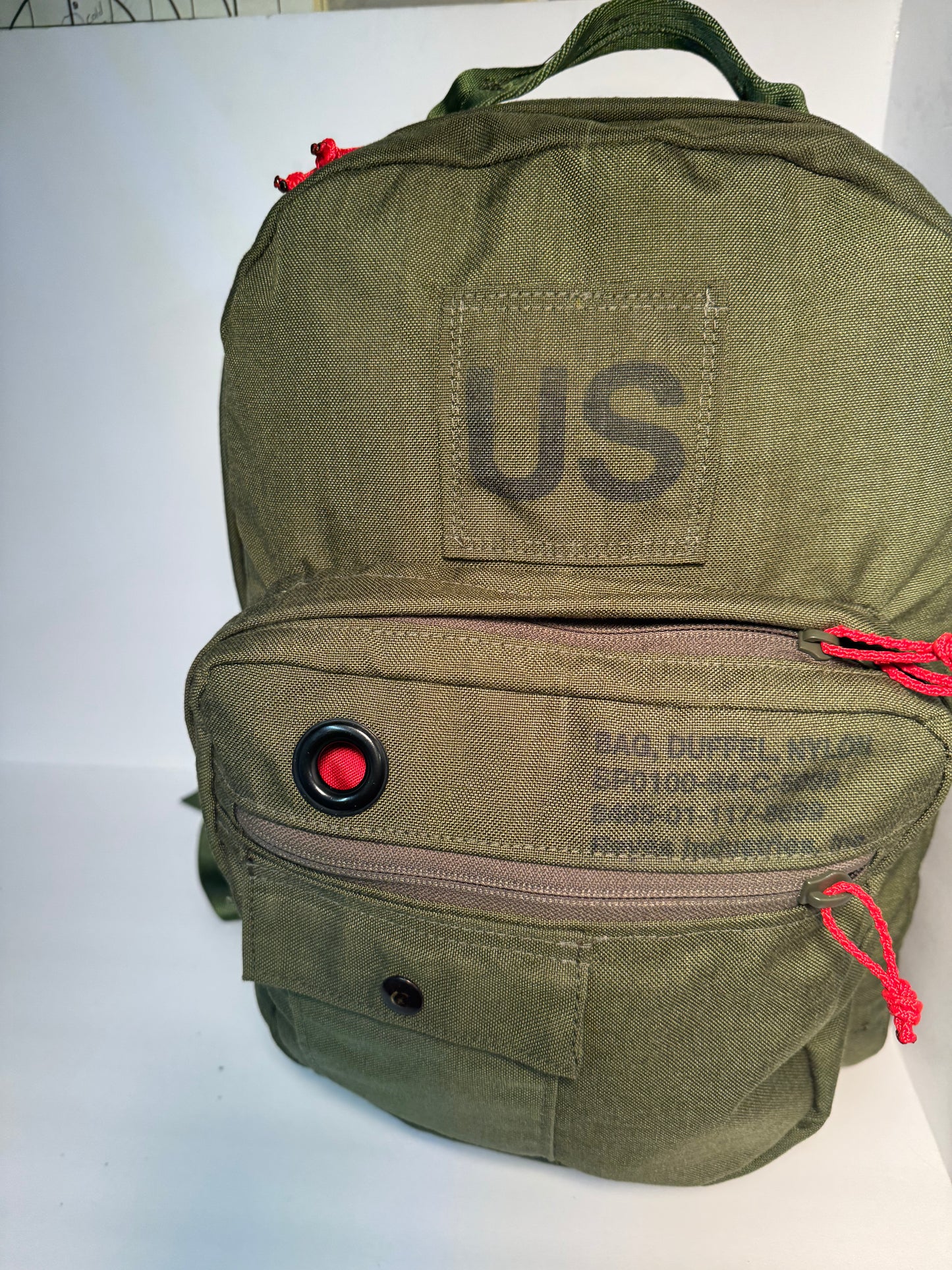 Authentic U.S. Military Surplus Upcycled Backpack – Olive Drab Field Pack – One of a Kind