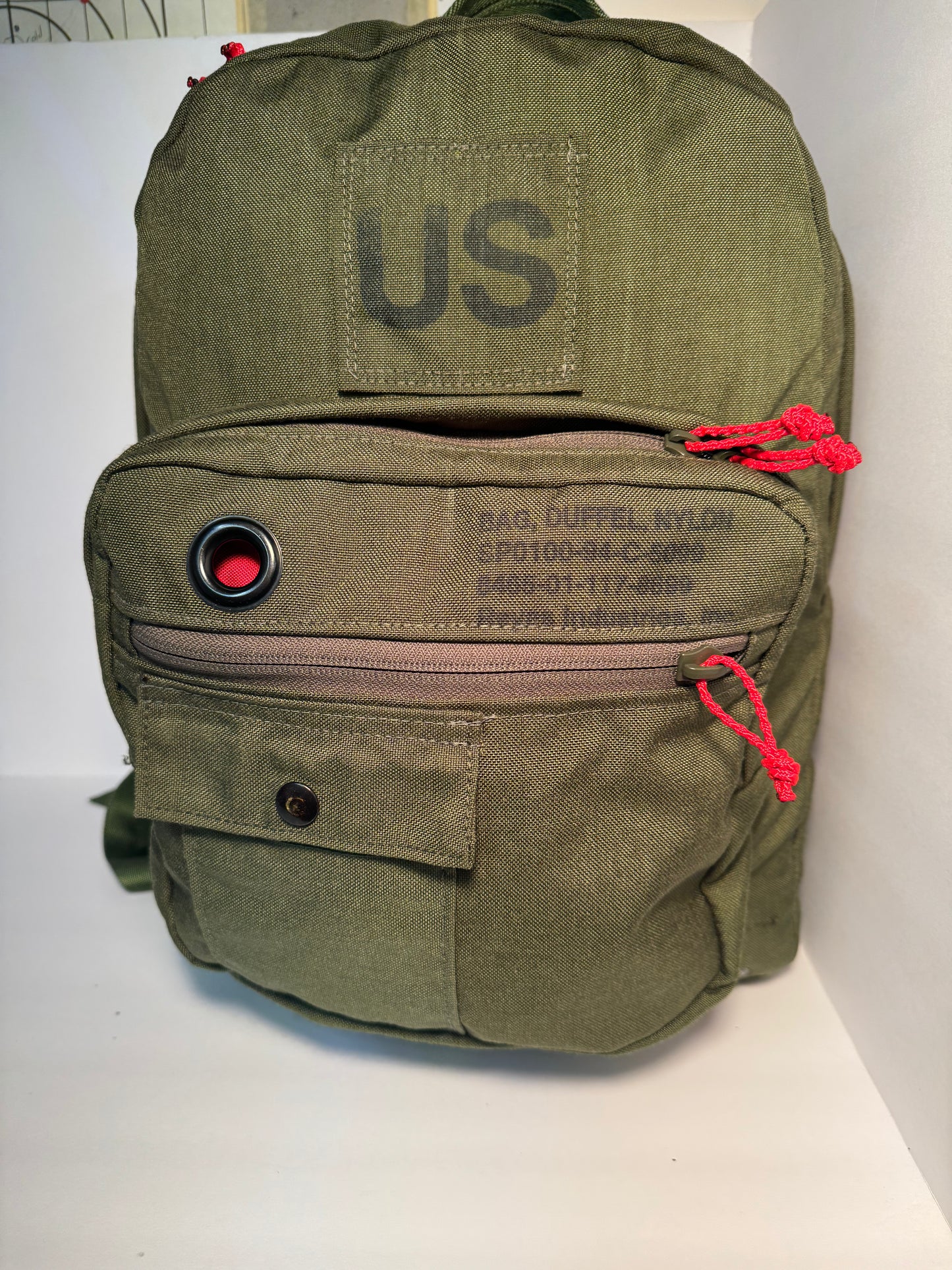 Authentic U.S. Military Surplus Upcycled Backpack – Olive Drab Field Pack – One of a Kind