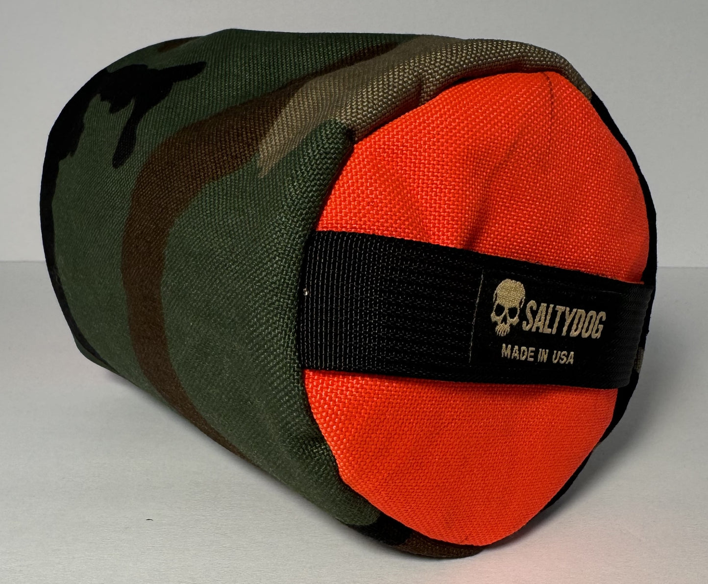 Saltydog supply co. 4.5X6.5 rear support bag in M81 WOODLAND CAMO with BLAZE END CAPS
