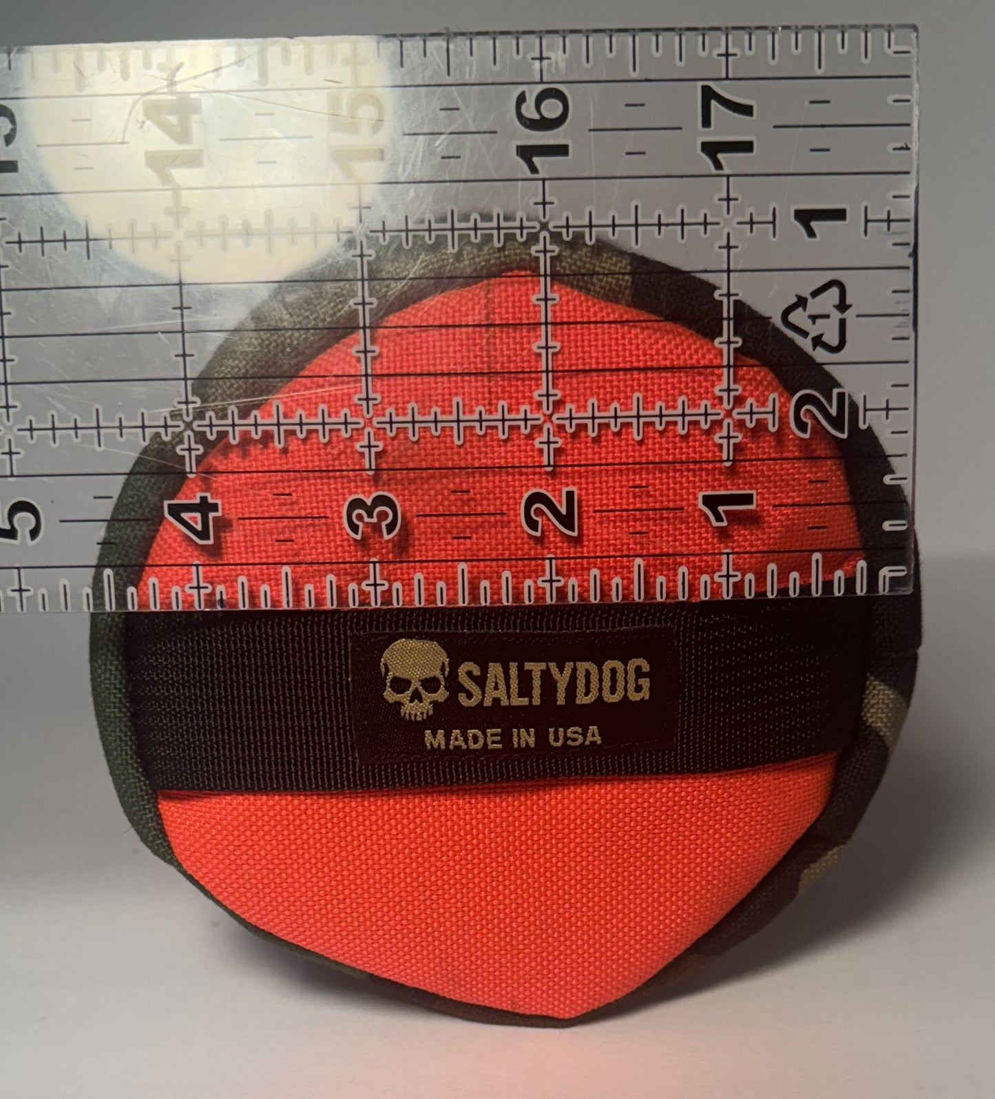 Saltydog supply co. 4.5X6.5 rear support bag in M81 WOODLAND CAMO with BLAZE END CAPS